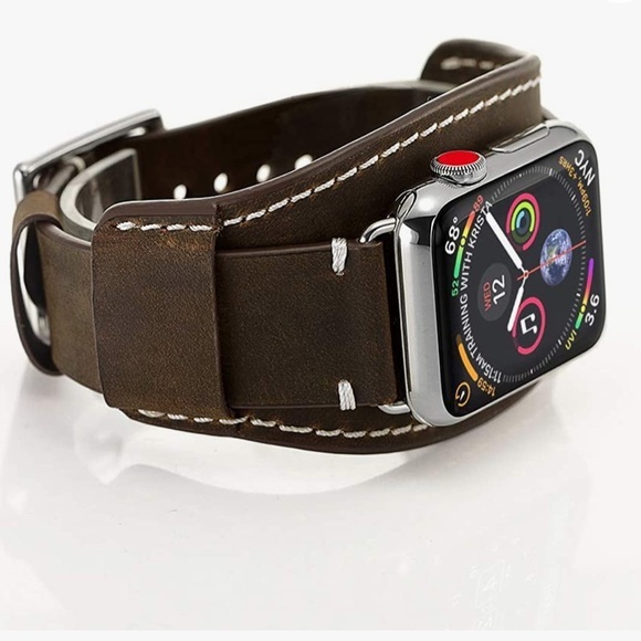 Goseth Genuine Leather Watch Band For Apple Watch - Picture 2 of 15